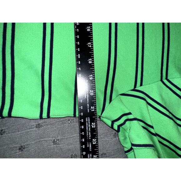 Vintage 90's Polo by Ralph Lauren Men’s Medium Green w/Navy Stripes - Picture 6 of 7